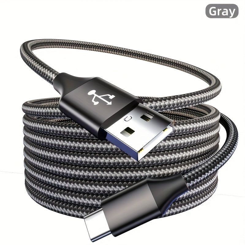60W Fast Charging USB-C to USB-C Woven Cable | 3.0 Gen2 Type-C Male to Male, 39.37/78.74/118.11inch Length, Supports High-Speed Data Transfer And Power Transmission, Durable Cable Design for Huawei, Xiaomi, Redmi, OPPO, Oneplus And More Smartphones